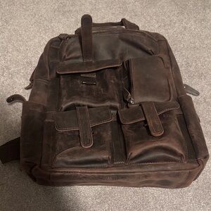 Brown Leather Backpack